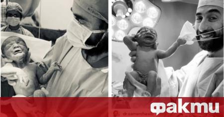 Снимка на новородено дръпнало маската на лекар стана хит в
