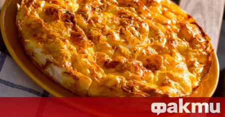 Необходими продукти кори за баница 400 г кисело мляко 400