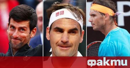 Тримата водещи тенисисти през този век Новак Джокович Роджър Федерер