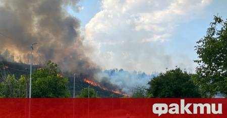 Голям пожар е възникнал в землището на боляровското село Стефан