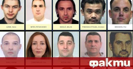 Лицата на 62 мата най издирвани престъпници в Европа бяха