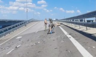 Украйна: Имайки предвид интелектуалните способности на руснаците, мостът сигурно е взривен от тях самите