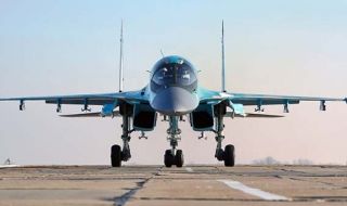 Последен модел! Нов Су-34 удари Украйна с хиперзвукови ракети "Кинжал"