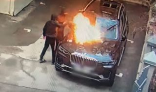 Подпалиха чисто ново BMW X7 (ВИДЕО)