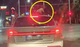 МВР хвана по кадри в мрежата шофьор на кола с 4-годишно дете на люка в Пловдив