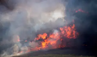 Голям горски пожар бушува край село Бигла в Северна Македония