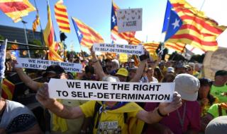 Каталунци на протест пред ЕП