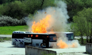 Възстановка на атентата в Бургас (Снимки)
