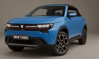Възродената сръбска автомобилна марка Yugo показва кабриолет с четири врати