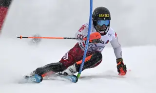 Albert Popov finished 16th in the slalom in Adelboden 