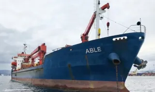Потъна корабът ABLE, поразен от дрон в българската изключителна икономическа зона