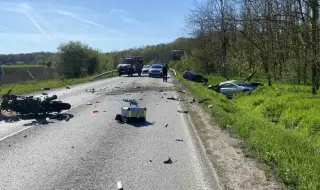 Тежък пътен инцидент в района на Цар Калоян затвори пътя Русе - Варна