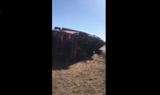 Тир катастрофира на АМ "Тракия"