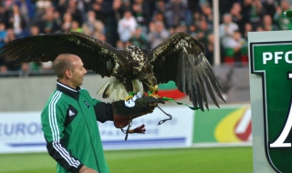 Иззеха стоки с емблемата на Лудогорец от магазин в Разград