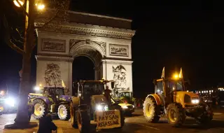 Френски фермери блокираха Париж с трактори в протест срещу споразумението ЕС-Меркосур