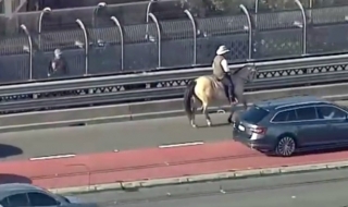 Фермер се качи на коня си, за да протестира