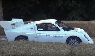 Причудливото Audi Sport Quattro RS 002 в действие