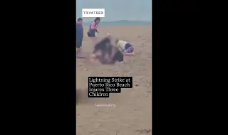 Lightning injures three children on beach in Puerto Rico VIDEO 