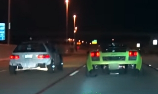 Lamborghini срещу два Civic-а