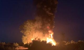 Пожар гори край Сухото езеро в Рила