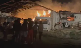 Над 15 крави загинаха при пожар във ферма край Казанлък
