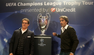 Капело и Пирес позираха с „ушатата“ купа в София