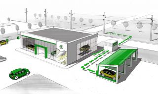 Skoda ще използва батерии от електромобили за захранване на различни сгради