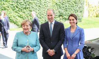 Уилям и Кейт се срещнаха с Ангела Меркел