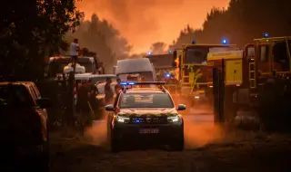 French authorities have urged 30,000 people to stay home after a fire broke out in a hazardous warehouse