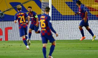 Барселона успя да се справи с Наполи и е на четвъртфинал