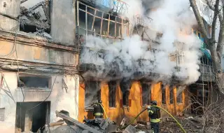 Debris from a Russian missile damaged homes in the Odessa region 