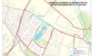 Промени в движението в столичния кв. "Дружба"