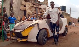 Ганайски младеж си построи кола за $200 (ВИДЕО)