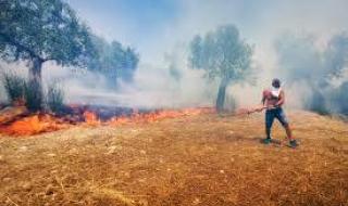 Опасност от пожари в седем области