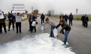 Млекопроизводители блокираха Дунав мост