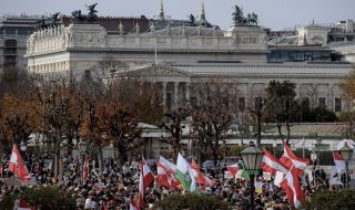 Огромен протест в Австрия