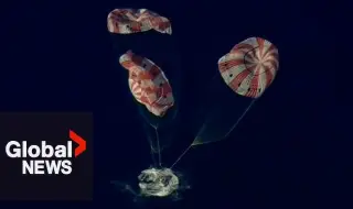 Капсулата с астронавтите от мисията „Артемида II“ успешно се приземи в Тихия океан ВИДЕО