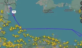 Американски разузнавателен самолет Artemis II извършва наблюдение над Черно море