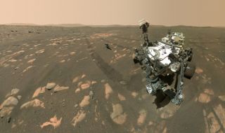 NASA показа селфи на роувъра и хеликоптера на Марс (СНИМКИ)
