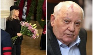 Алла Пугачова размахва пръст срещу Горбачов на погребението му