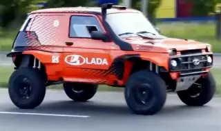 Lada Niva Sport Turbo с мощност 280 конски сили бе заснета на пътя!