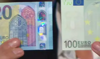 Как да разпознаем фалшивите евробанкноти