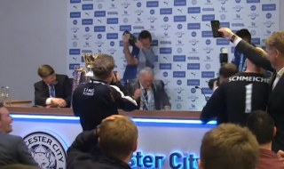 Шампионски душ изкъпа Раниери (Видео)