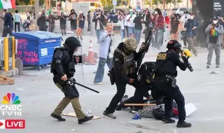 Националната гвардия на САЩ влезе в сблъсъци с протестиращите в Лос Анджелис