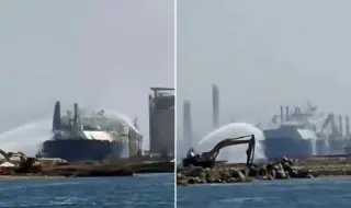 Дрон удари американски газов танкер в Египет ВИДЕО