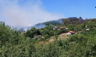Пожар гори и в района на Банкя