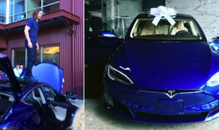 Служители купиха Tesla на шефа си