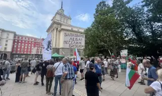 Протестиращи в защита на българския лев блокираха движението по столичния бул. "Цар Освободител"