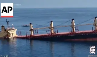 Опасност: Потъналият в Червено море товарен кораб е превозвал 21 хиляди тона торове ВИДЕО