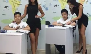 "Учителка" от Казахстан впечатлява мрежата със секси СНИМКИ